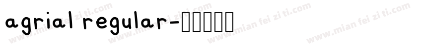 agrial regular字体转换